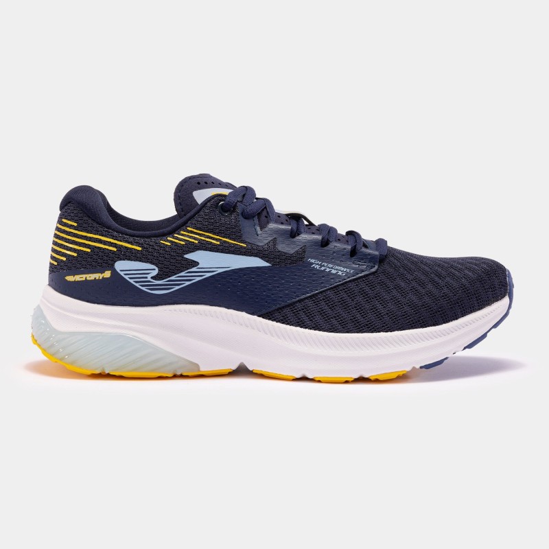 Scarpe running Victory 22 uomo blu navy zafferano