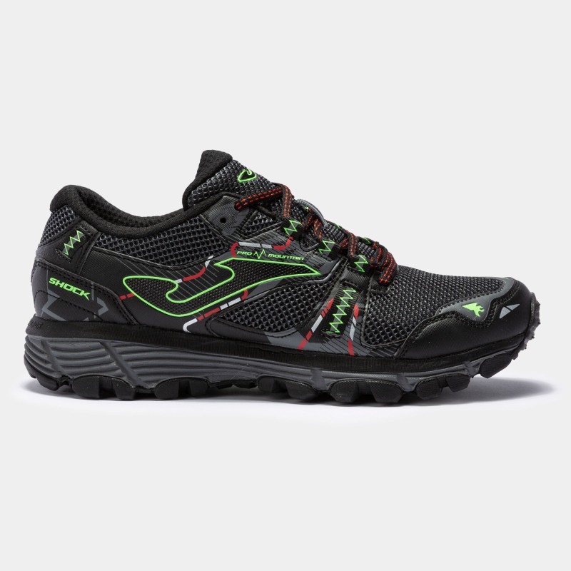 Scarpe trail Shock 22 uomo nero lime
