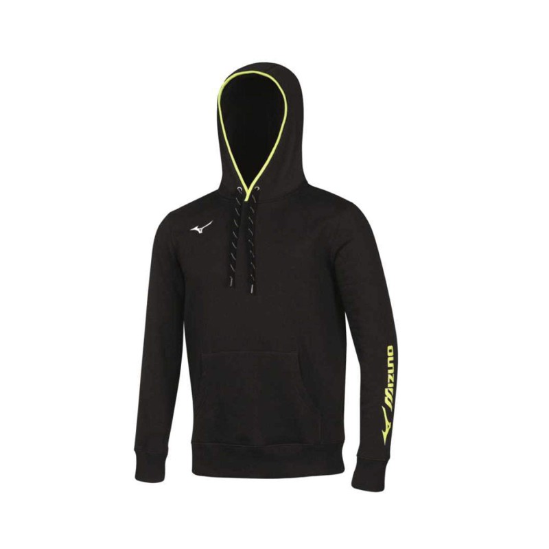 Felpa Con Cappuccio Team Mizuno Nera