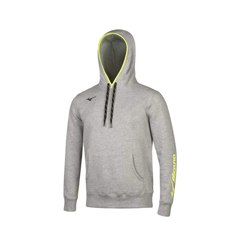 Felpa Con Cappuccio Team Mizuno Grigio