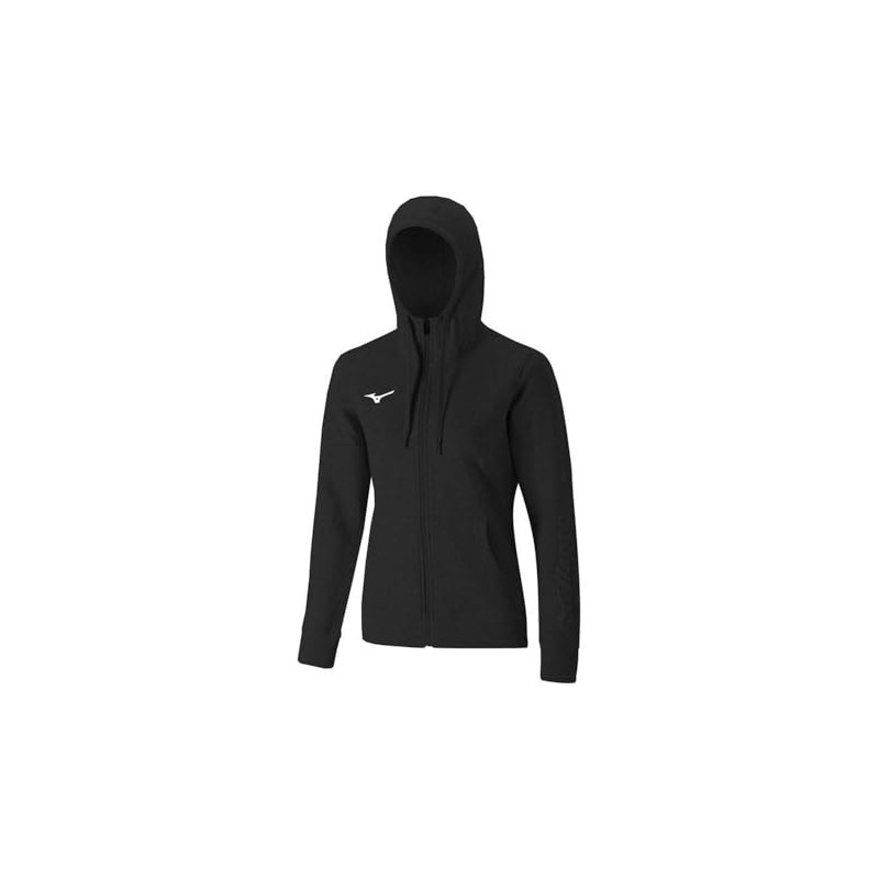 Felpa A Zip Intera Con Cappuccio Nera DONNA