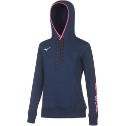 Felpa Con Capp. Donna Team Mizuno Navy