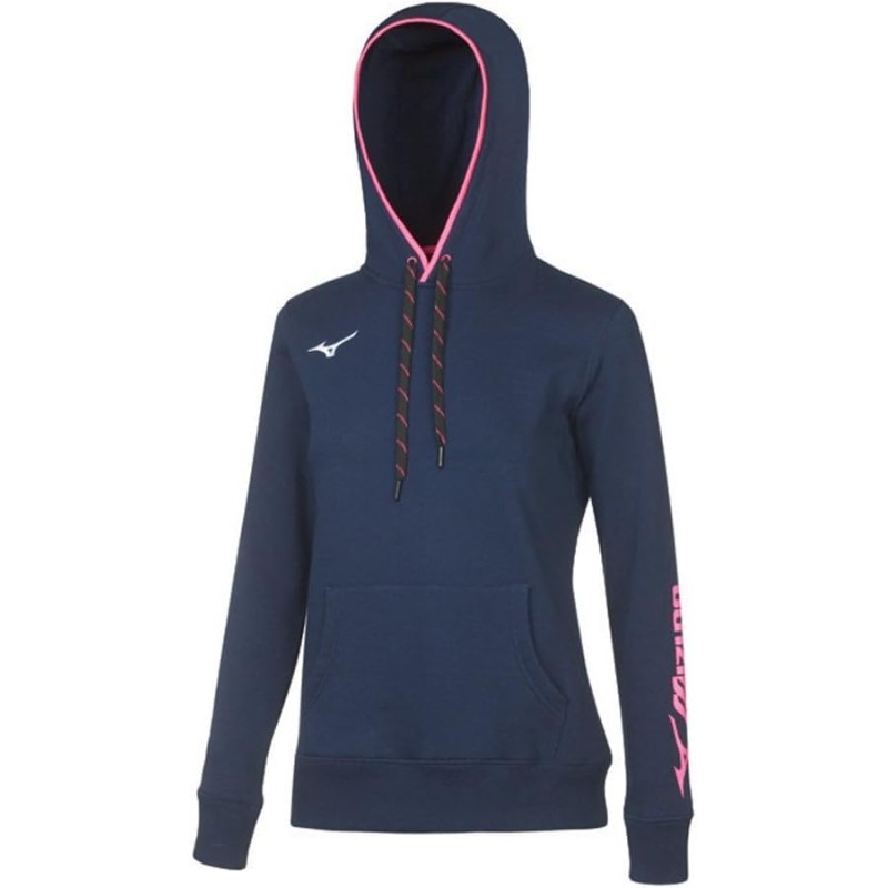 Felpa Con Capp. Donna Team Mizuno Navy