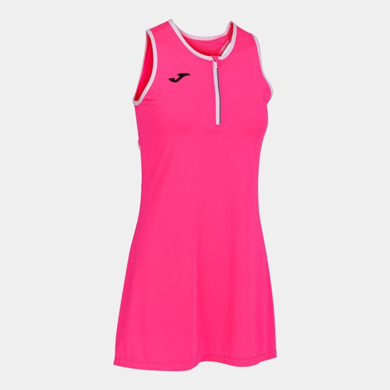 Vestito da donna per Tennis BREAK colore rosa fluo