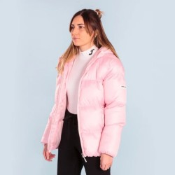 Giubbotto imbottito LION da Donna con Cappuccio colore rosa chiaro