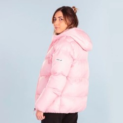 Giubbotto imbottito LION da Donna con Cappuccio colore rosa chiaro