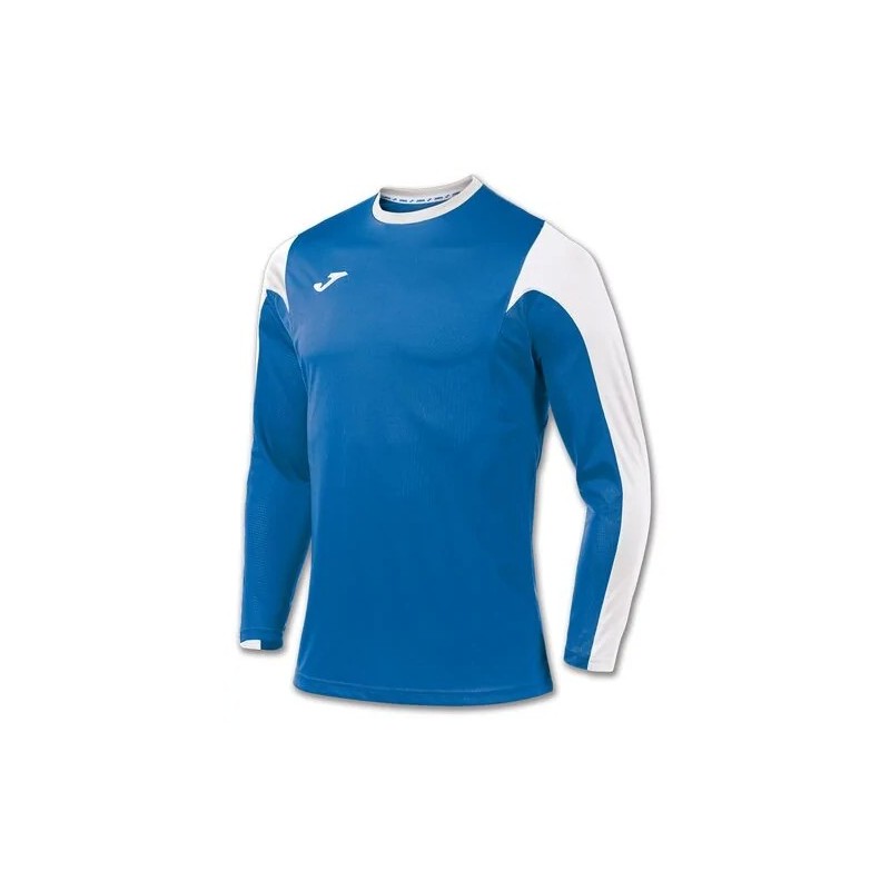 T-Shirt Tecnica in Poliestere Manica Lunga da Calcio ESTADIO Bianco/Light Royal