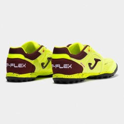 Scarpe calcio Top Flex 25 turf giallo fluorescente-bordeaux