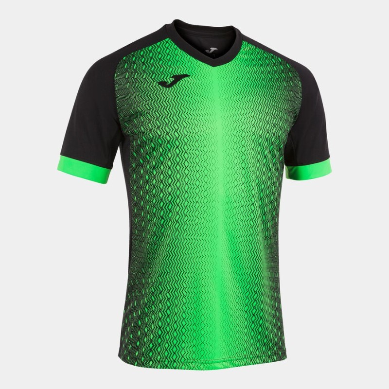 Maglia a manica corta uomo Supernova nero verde fluorescente