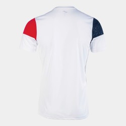 Maglia a manica corta uomo Crew V bianco rosso